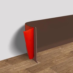 FONUNO 6″x100ft Vinyl Wall Base Trim Self Adhesive Flexible Baseboard.
