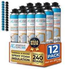 Self Expanding Polyurethane Spray Foam Insulation Kit Heat Sound Insulation 12