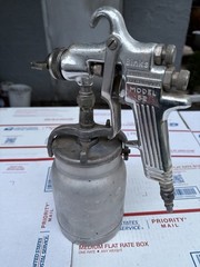Vintage Binks Model 62 Spray Gun With Canister.
