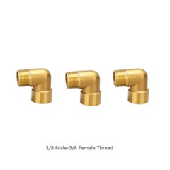 Brass Elbow Male To Female BSP Thread Fitting Connector 90 Degree3/8″-3/8″ 3Pcs