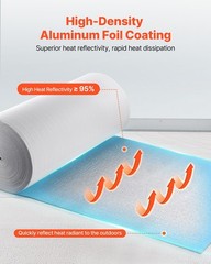 USEP Reflective EPE Foam Core Insulation Radiant Barrier White 48″ x 10ft 5mm