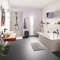 GROHE matt black WC dual flush plate Double Vertical Horizontal 38966KF0