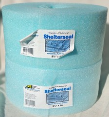 (2 rolls) SEI Shelterseal 5 1/2 in x 50 ft Ridged Sill Sealer Plate Gasket Blue