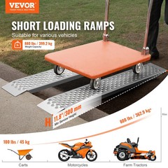 Portable Loading Ramps, 2 Pcs 47.2 x 8.5 in, Durable Aluminum Shed Ramp Set with