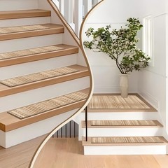 30″x30″ Peel Stick Non-Slip Carpet Stair Treads Washable Pet-Friendly Safety Mat