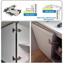 180 Degree Frameless Cabinet Doors Hinges, Concealed Hydraulic Adjustable Mou…