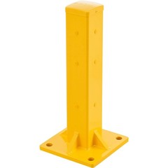 Global Industrial Bolt-On Steel Post for Single Guard Rail 24″H Yellow