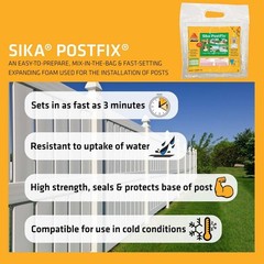 2 Lb. Postfix Fence Post Mix, Mix-In-The-Bag Expanding Foam for Supporting Non-S