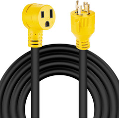 10 ft NEMA L14-30P to 6-50R 30 Amp Welder Adapter Cord, ETL 10 FT, black