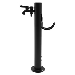 2-Outlets Water Column Faucet Floor Mount Column Outdoor Faucet Garden Faucet