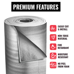 SmartFOAM 1.5mm 4x125ft Reflective Insulation 500SqFt RADIANT BARRIER R5 SILVER