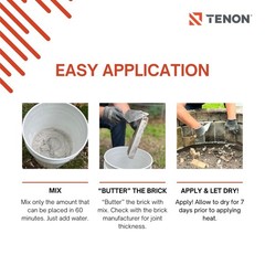 Tenon Refractory Mortar – High Temperature Mix for 10 Pounds, White