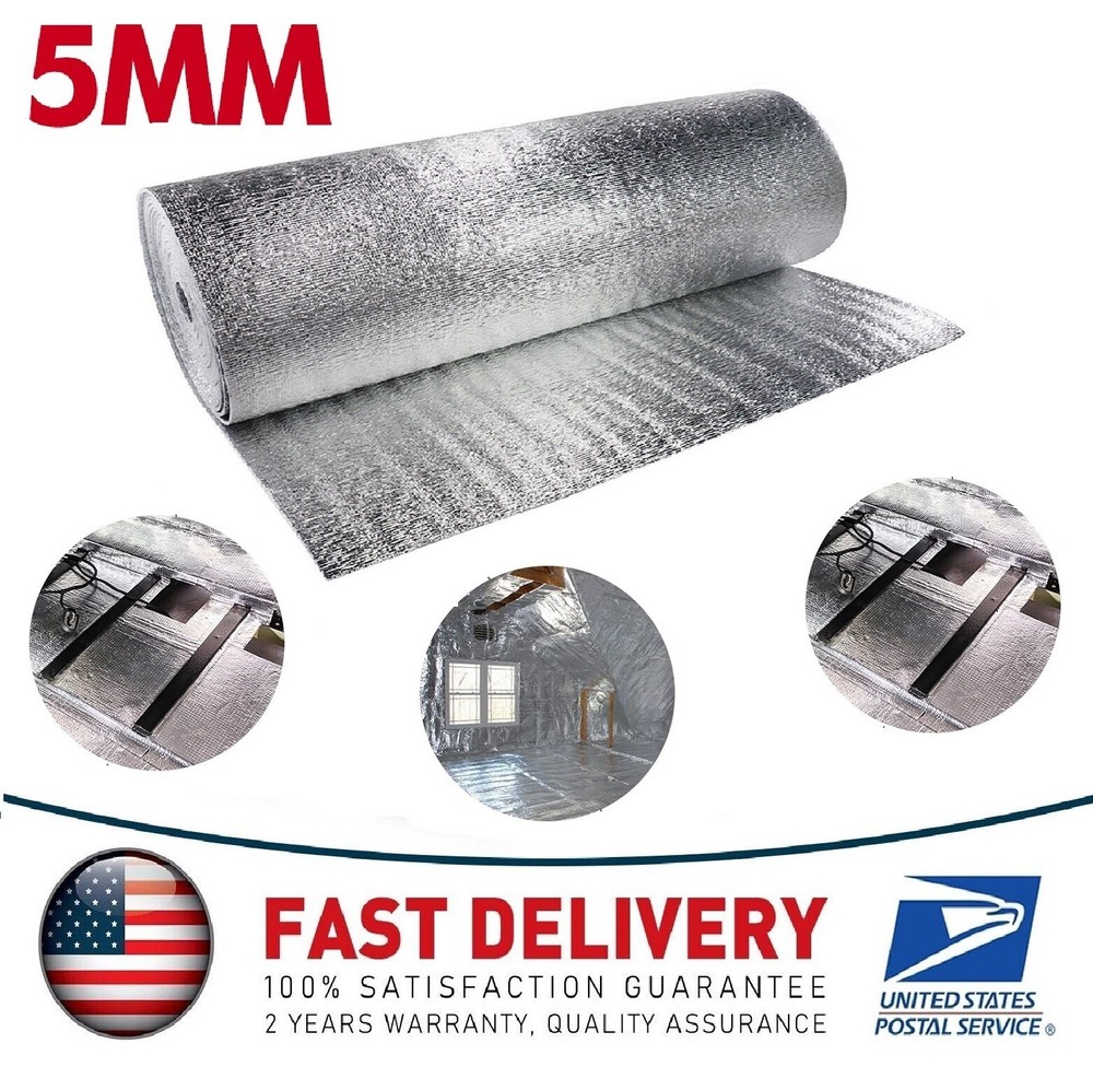 160″x40″ Firewall Walls Reflective Insulation Foam Heat Noise Proof Deadener Mat