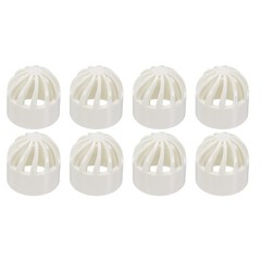 1 Inch (25mm) Fish Cover Permeable Cap, 8 Pcs PVC Aquarium Guard, White
