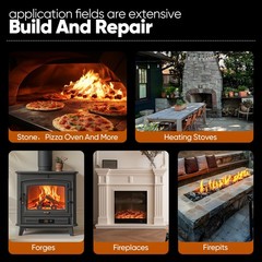 11 LBS Refractory Mortar, 2600°F High Temperature Mortar for Dark grey