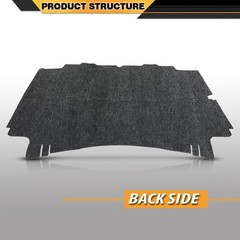 Hood Insulation Pad 1/2 Heat Blanket with Clips Dodge Ram 2500 3500 02-09 Black
