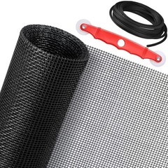 SAKURRY Window Screen Replacement Kit, 48” x 99” x 99”, Black