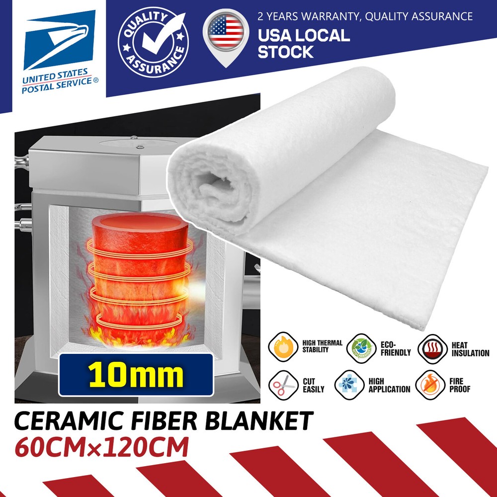 white Thick 0.4 inch Ceramic Fiber Insulation Ideal for Forges, Forge, Foundry