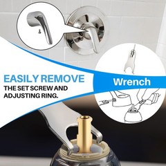 Avenuebool Acrylic Single Handle Trim Set, Complete Faucet Repair Kit Clear