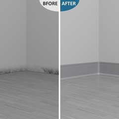Duzzy Flexible Baseboard Trim 6 Inchh X 60 Feetl Peel And Stick Vinyl Baseboard