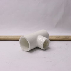 Charlotte Pipe and Foundry Reducing Tee PVC White Schedule 40 1-1/2x 1-1/2