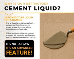 GIRtech Refractory Cement Mortar 5 LB 2400 Degree High Ready MIx 5 LB, Brown