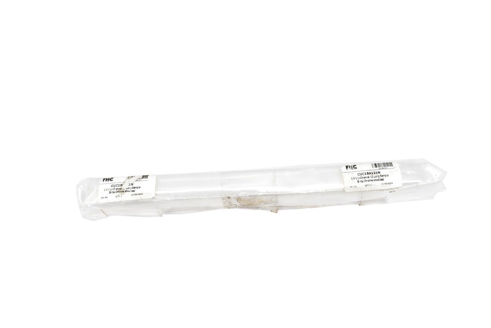 FHC CUC1BA121N 1×1 U-Channel 12in Aluminum Trim Chrome Anodized Finished New