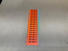 Lot Of 18 Brady Voltage & Conduit Markers 208 Volts 208V Decals Labels #67E38