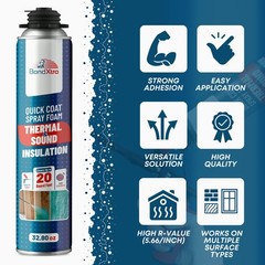 Spray Foam Insulation Kit (12 x 32.80 oz/930 gr – 240 Board ft), Self-Expanding