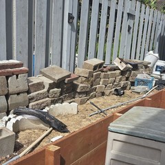 Assorted Concrete Blocks and Bricks for Construction, Building, or Landscaping