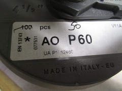 SAIT 52460 AO Aluminum Oxide Economical Fiber Disc 4-1/2″ x 7/8″ 60 Grit QTY 50