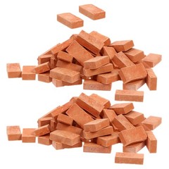 100 Pcs Miniature Clay Bricks Models for Landscape Crafts and Decor