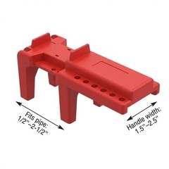 QWORK Ball Valve Lockout, Safety Lock, 1/2″ – 2-1/2″ Diameter, 2 2 Pack, Red