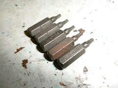 LOT OF 5 APEX 440 TX08 POWER TORX HEX BIT 1/4″ (BIN80)