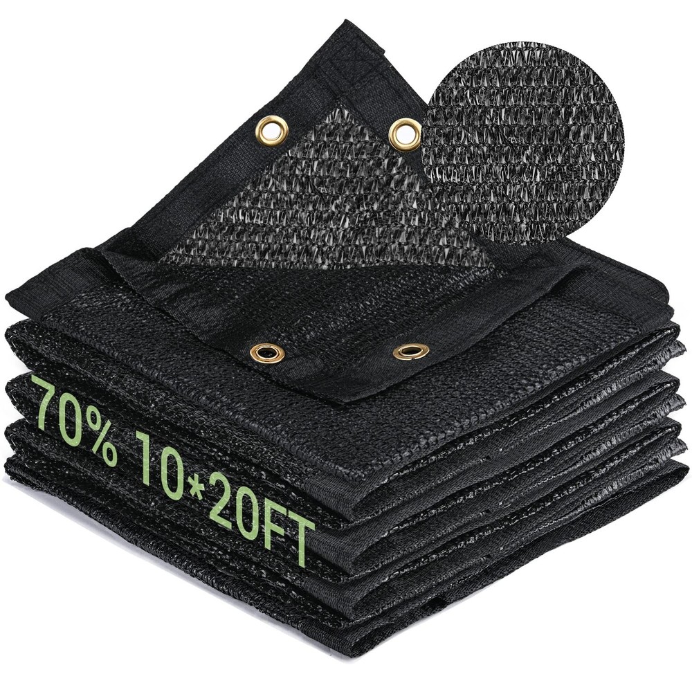 70% Garden Shade Cloth, 10x20FT HDPE Mesh Tarp with Upgraded Grommets, Keten …