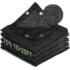 70% Garden Shade Cloth, 10x20FT HDPE Mesh Tarp with Upgraded Grommets, Keten …