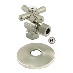 KINGSTON BRASS CC33108XK 3/8″ IPSx3/8″ OD Comp Quarter-Turn Angle Stop Valve W/