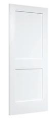 2 Flat Panel Primed Mission Shaker Stile & Rail Solid Core Int. Doors Door Slabs