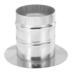 5″ Galvanized Steel Round Duct Collar Duct Connector Flange Pipe Collar