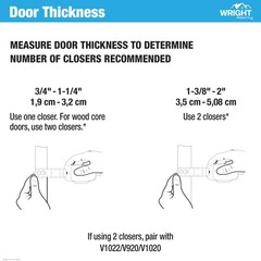 Wright Products Standard Duty Pneumatic Screen & Storm Door Closer with EZ-Ho…