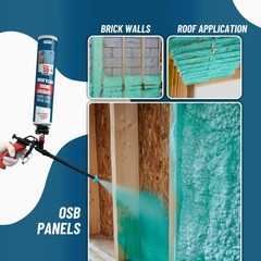 Spray Foam Insulation Kit (12 x 32.80 oz/930 gr – 240 Board ft), Self-Expanding