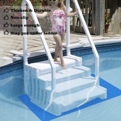 Svepndic 36X36In Swimming Pool Ladder Mat Protective Swimming Pool Step Pad For