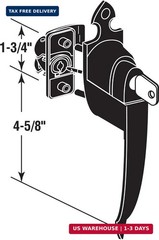 Prime-Line K 5080 1-3/4 In., Black, Colonial Push Button Lock with Key (Single P