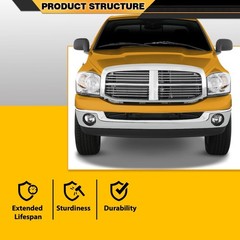 Hood Insulation Pad 1/2 Heat Blanket with Clips Dodge Ram 2500 3500 02-09 Black