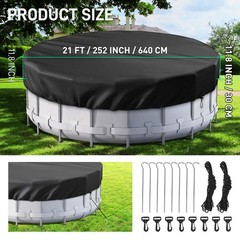21 Ft round Pool Cover Swimming Pool Cover for above UV resistant Tear resistant