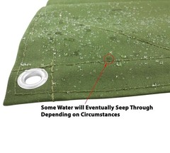 12′ x 16′ Green Canvas Tarp 12oz Heavy Duty Water Resistant 12′ x 16′