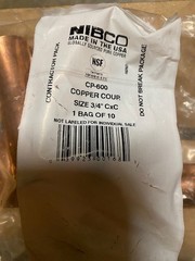 3/4 In. Copper Coupling with Stop (10-Pack) W00755J W00755J 3/4 In. x 3/4 In.