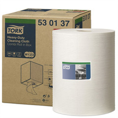 Tork Molnlycke 530137 Heavy Duty Centerfeed Cleaning Cloth, 9.84 in Dia x 349 f