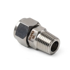 Compression Tube Fitting 1/4 PT Male Thread x 10mm OD Tube 304 Stainless Steel