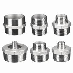 Stainless Male to Male Thread Hex Nipples Connector Coupler Adapter Pipe Fitting